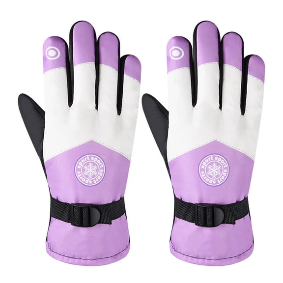 Winter Ski Gloves Women Men, Windproof Waterproof Gloves with Warm Thermal Lining for Work Cycling
