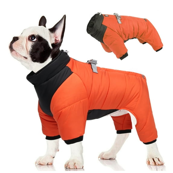 Winter Waterproof Pets Clothes Warm Thicken Dog Jacket with D Ring Puppy Coats for Small Medium Dogs Jumpsuit Chihuahua Overalls