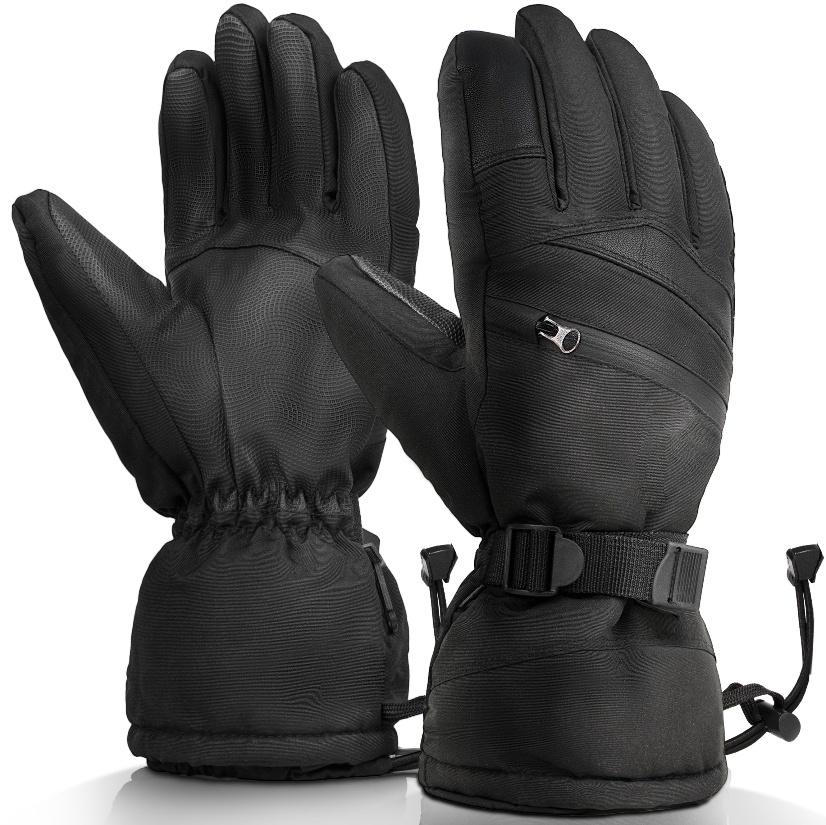 Winter Waterproof Ski Gloves For Men Insulated For Snowboard Hiking Cold Weather Outdoor Work Gloves M-L