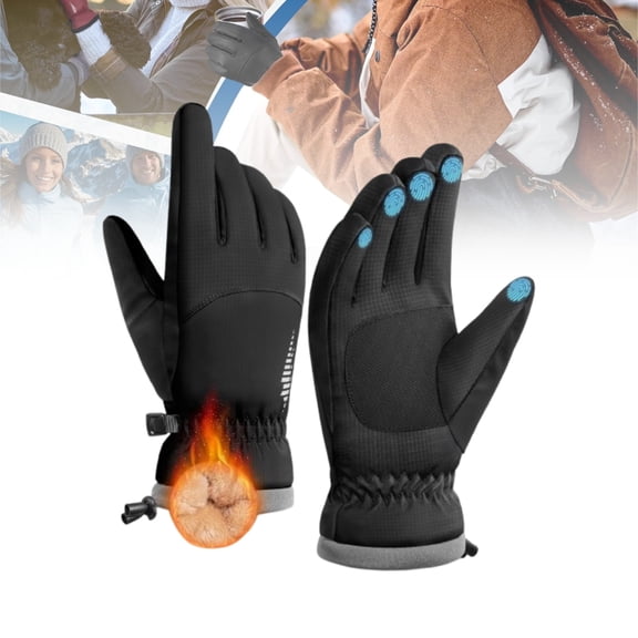 Winter Waterproof Warm Gloves Women Men with Touchscreen Fingers, Ski Snow Windproof for Cold Weather Thermal, for Running Hiking Driving Cycling Outdoor Sports Daily Work