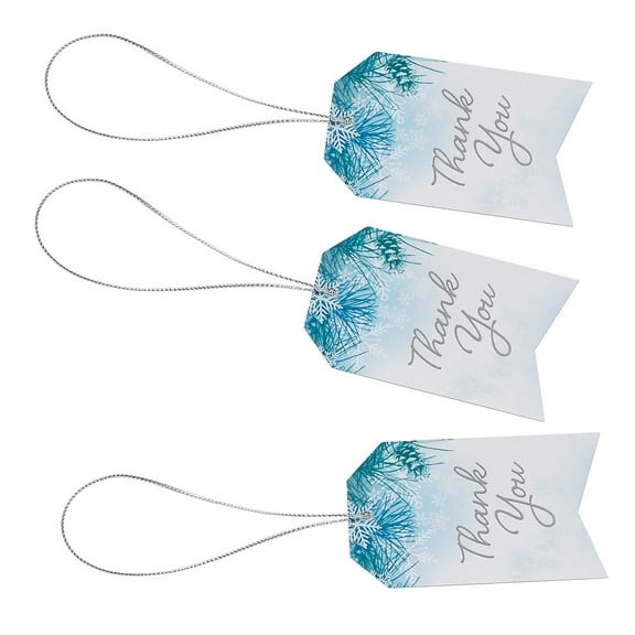 Winter Wedding Thank You Tags - 24 pieces