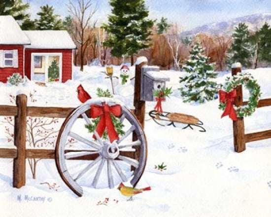 Winter Welcome Canvas Art - Maureen Mccarthy (20 x 16)