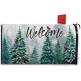 thumbnail image 1 of Winter Welcome Pine Tree Fabric Welcome Mailbox Cover Magnetic Standard 21x18inch, Cardinal Snow Green Forest Christmas Red Bird Decorative Post Letter Box Decoration Wrap Decor for Garden Yard, 1 of 6