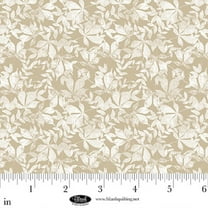 Winter Whispers Leaves Tan Cotton Fabric (1 yard)