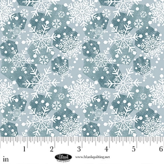 Winter Whispers Snow Flakes Light Blue Cotton Fabric (1 yard)