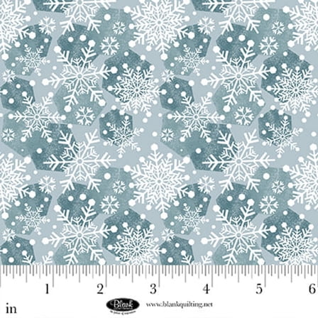 Winter Whispers Snow Flakes Light Blue Cotton Fabric (1 yard)