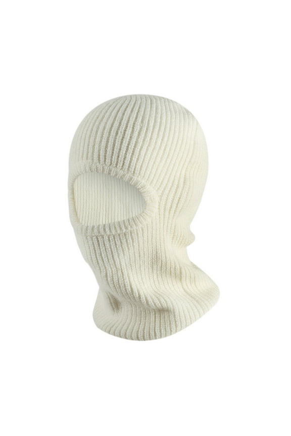 Winter White Hats For Men Women Soft Warm Knit Hat Ski Stocking Collar Cap