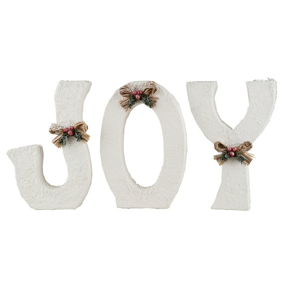 Winter White Joy Letters Set Of 3
