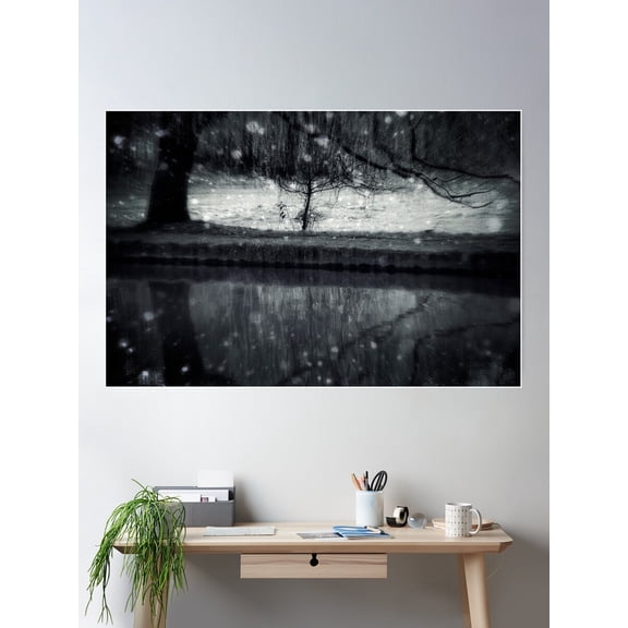 Winter Willow Poster Wall Art, Modern Wall Decor For Living Room Bedroom, 24x36 UNFRAMED