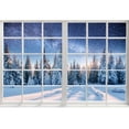 thumbnail image 1 of Winter Window Sill Snow Sce Christmas Photo Backdrop Winter Forest Baby Portrait Interior Photography Background Photo Studio, 1 of 5