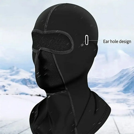 Winter Windproof Fleece Ski Mask Balaclava Cycling Headwear Motorcycle Thermal Face Mask (A)