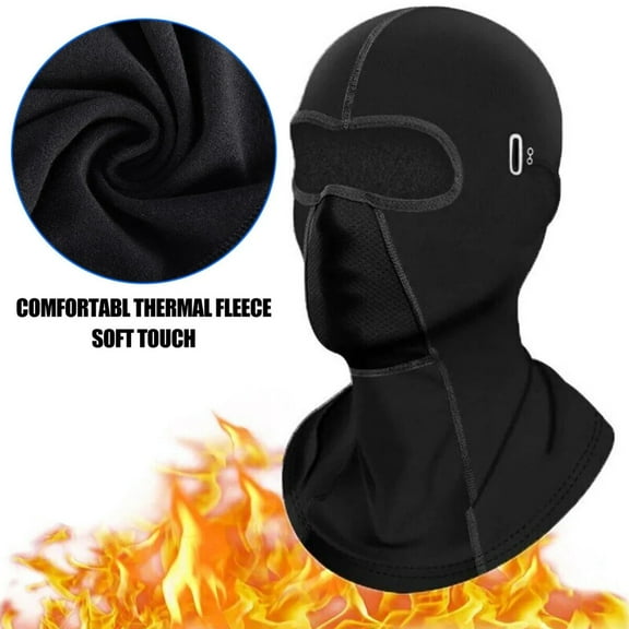 Winter Windproof Fleece Ski Mask Balaclava Headwear Motorcycle Thermal Face Mask (A)