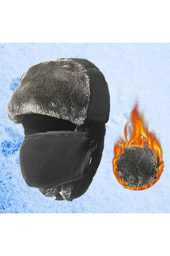 Winter Windproof Headgear Hat Riding Cold Proof Northeast Lei Feng Hat Thickened Warm Ear Warmest Hat for Men Ear Warmer Men Trapper Trooper Hat Womens Winter Clothes over Ear Winter Hat Hat Youth
