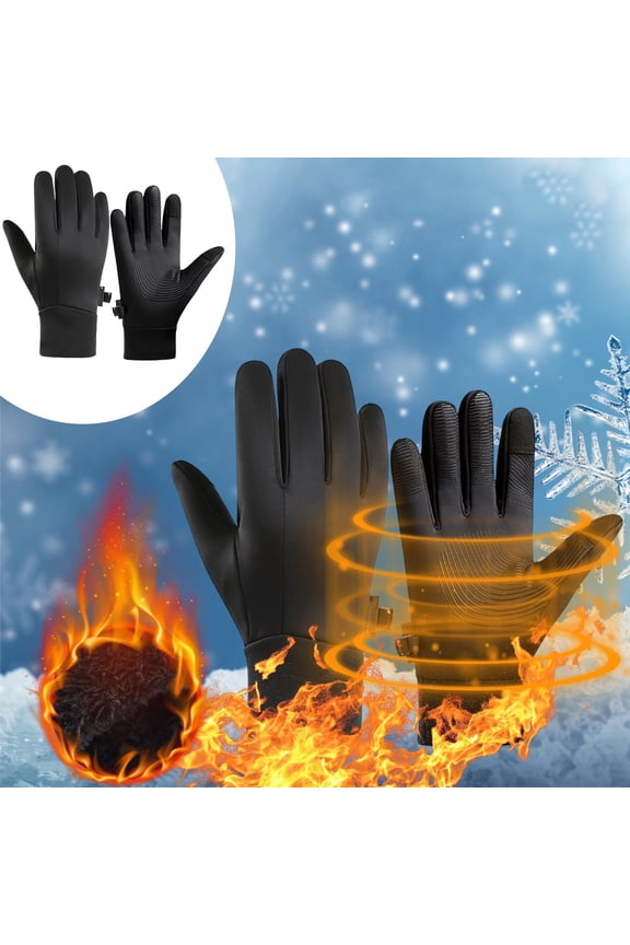 Winter Windproof Touchscreen Gloves, Outdoor Thermal Gloves for Biking, Skiing, and Cold Weather Sports