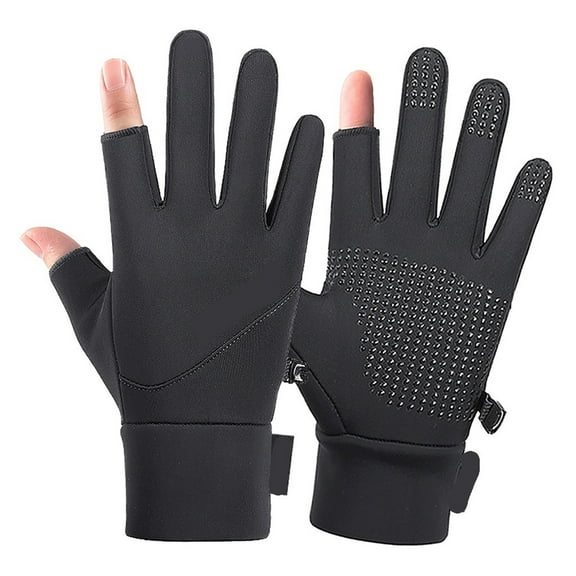 Winter Windproof Warm Fishing Gloves Exposed Two-finger Fishing Gloves ,Flexible and Comfortable