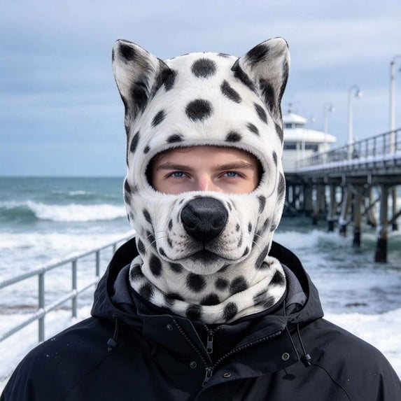 Winter Windproof Warm With Ears Cold Weather Full Face Cover Mask Soft ...