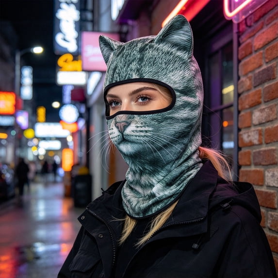 Coldd Pics Winter Windproof Warm With Ears Cold Weather Full Face Cover Mask Soft ...