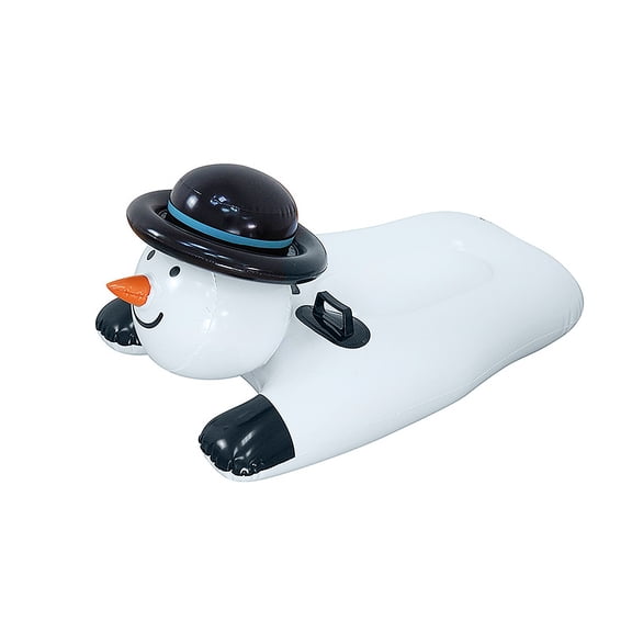 Winter Winter Snowman Snow Tube Inflatable Snow Sled Double Handles Ski Board For Kids