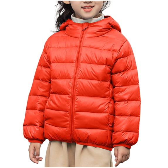 Winter Winter Warm Jackets for Girls and Boys Cute Solid Color Casual Sports Thick Down Jackets Top For Kids