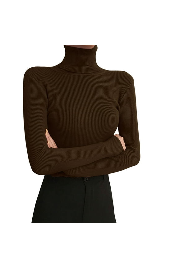 Winter Woman Warm Top Clothing Womens Turtleneck Long Sleeved Leggings Autumn Winter 2022 Tight Knit Sweater With A Slim Black Pullover Underneath The Lapel