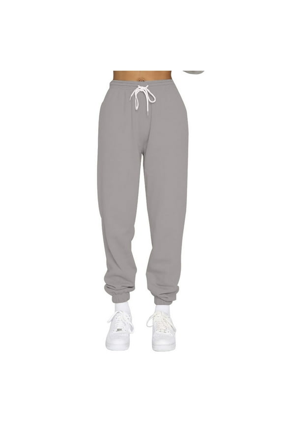 Winter Women Casual Warm Drawstring Hight Waist Elastic Long Pants Sportpants Trousers Tracksuit With Pocket Ladies Sweat Pants Tan Sweatpants Petite Sweatpants for Women Womens Casual Pants Petite