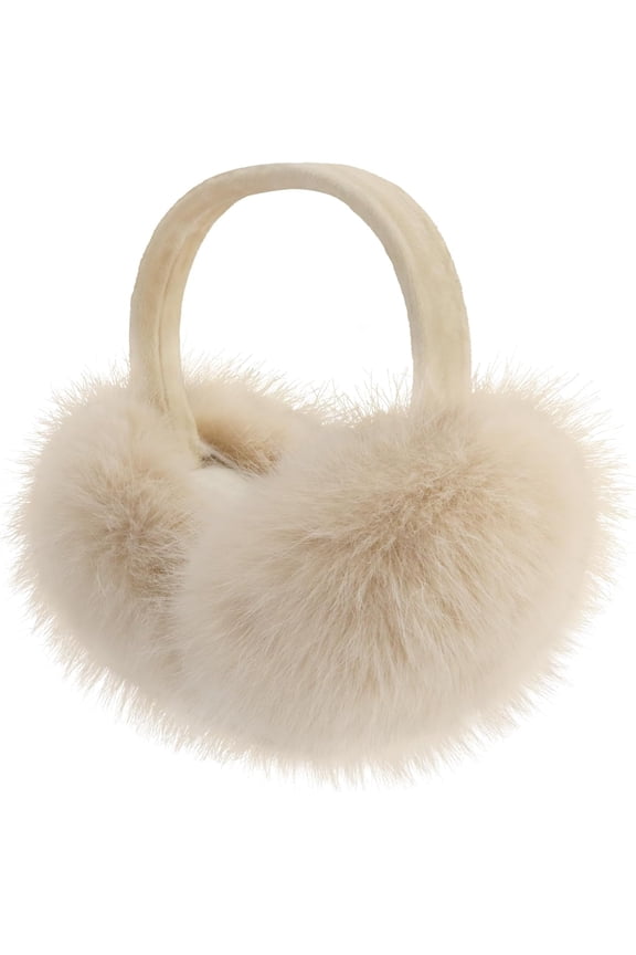 Winter Women Earmuffs Furry Faux Ear Muffs Fluffy Comfy Ear Warmer Girls Foldable Plush Ear Covers