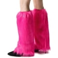 thumbnail image 1 of Winter Women Faux Fur Fluffy Leg Warmers Fuzzy Long Boot Covers Furry For Christmas, 1 of 6