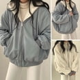 thumbnail image 1 of Winter Women Jacket - Thickened Fleece Lined Double-sided Wearing Hooded with Pockets Windproof Heat Retention, 1 of 8