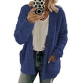 thumbnail image 1 of Winter Women Jacket with Double Pockets Thick Fleece Single-breasted Cardigan Long Sleeves Warm Windproof Heat Retention Outdoor Coat, 1 of 8