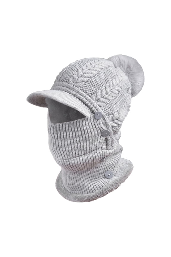 Winter Women Knitted Pullover Warmth Ear Protection Wool Sweater Hat Hat