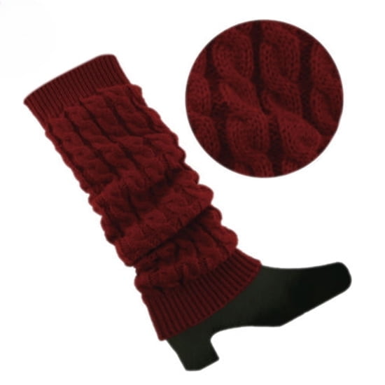 Winter Women Leg Warmers Knee Boot Stockings Cuffs Long Legging Socks, Crochet Cable Knit Braided Winter Leg Warmers Boot Toppers Socks