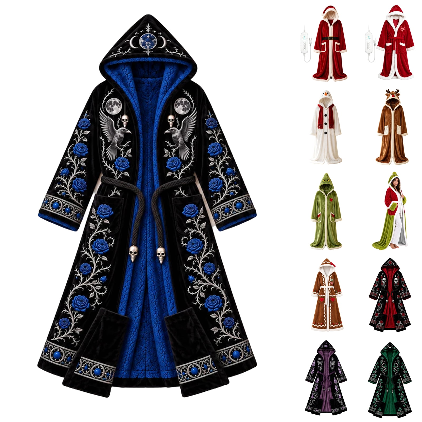 Winter Women's Electric Heated Gothic Witch Robe, Celestial Butterfly ...