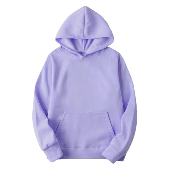 Winter Women's Fashion Hoodies & Sweatshirts Casual Long Sleeved Hooded Pocket Purple Hoodie Pullover 2025 Sizes S-3XL
