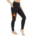 thumbnail image 1 of ZQUUVOU Winter Women's Fashionable Solid Color Double Pockets With Insulation And Tight Leggings Black, 1 of 5
