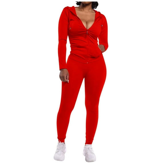Winter Women's Solid Color Fashionable Sports Suit Two Piece Set Comfortable Stretchy Trousers Outfit Casual Workout Gym Wear