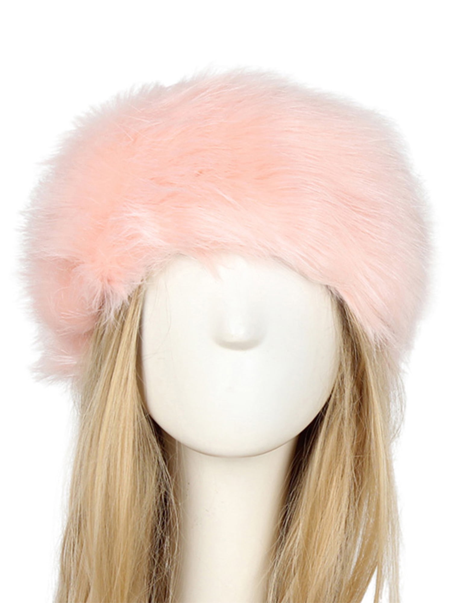 Warm Winter Hat with Faux Fur Bobble Beanie Hat