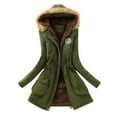 thumbnail image 1 of Winter Womens Warm Coat Hooded Jacket Slim Winter Outwear Coats Jackets for Women Warm Jackets Womens Cool Jackets Juniors Utility Jacket Women Fall Jacket Outerwear Jackets Warm Jacket Women Zip up, 1 of 2