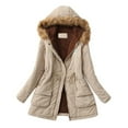 thumbnail image 1 of Winter Womens Warm Coat Hooded Jacket Slim Winter Outwear Coats Jackets for Women Warm Jackets Womens Cool Jackets Juniors Utility Jacket Women Fall Jacket Outerwear Jackets Warm Jacket Women Zip up, 1 of 2