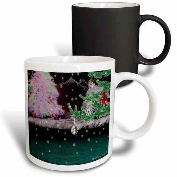 3drose, Winter Wonderland, 11oz Magic Transforming Mug
