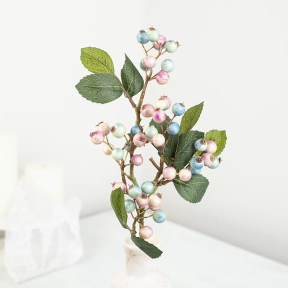 Winter Wonderland: 2 Lavender and Blue Artificial Winterberry Sprays