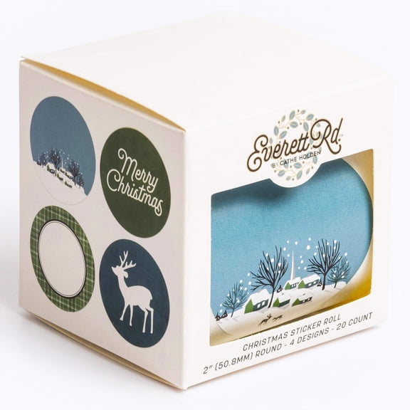 Winter Wonderland 20 PC Sticker Roll Everett Rd. By Cathe Holden