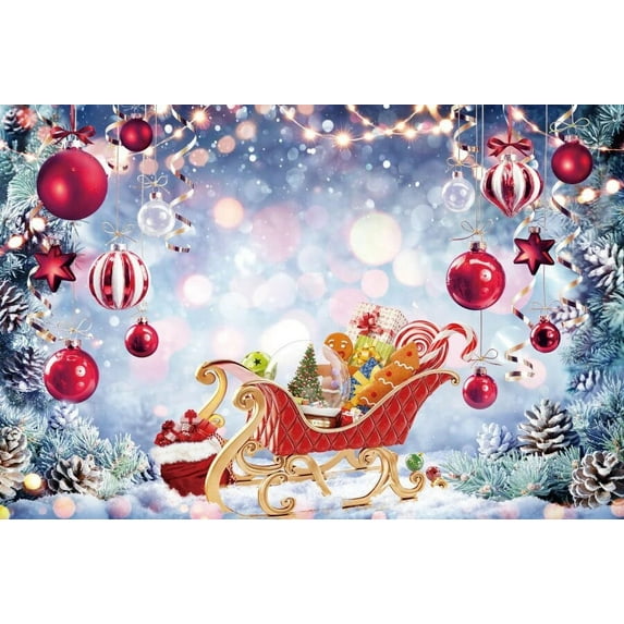 Winter Wonderland Christmas Backdrop Winter Snowflakes Glitter Sparkle Bokeh Baby Kid Birthday Portrait Photography Background