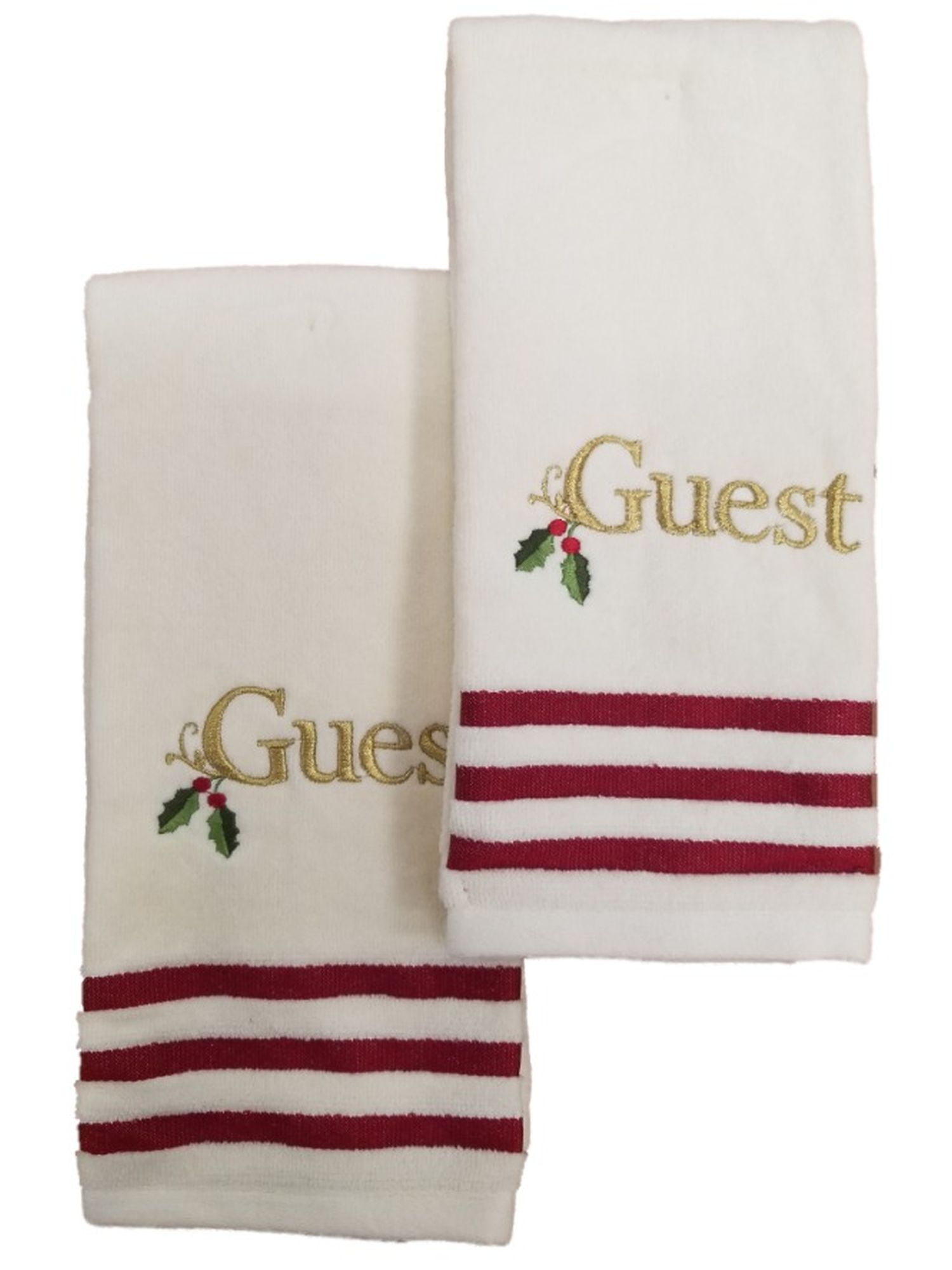 Embroidered Winter Christmas Towels “Oh What Fun” Bath Towels. 100% Plush  Cotton Hand or Fingertip Towel