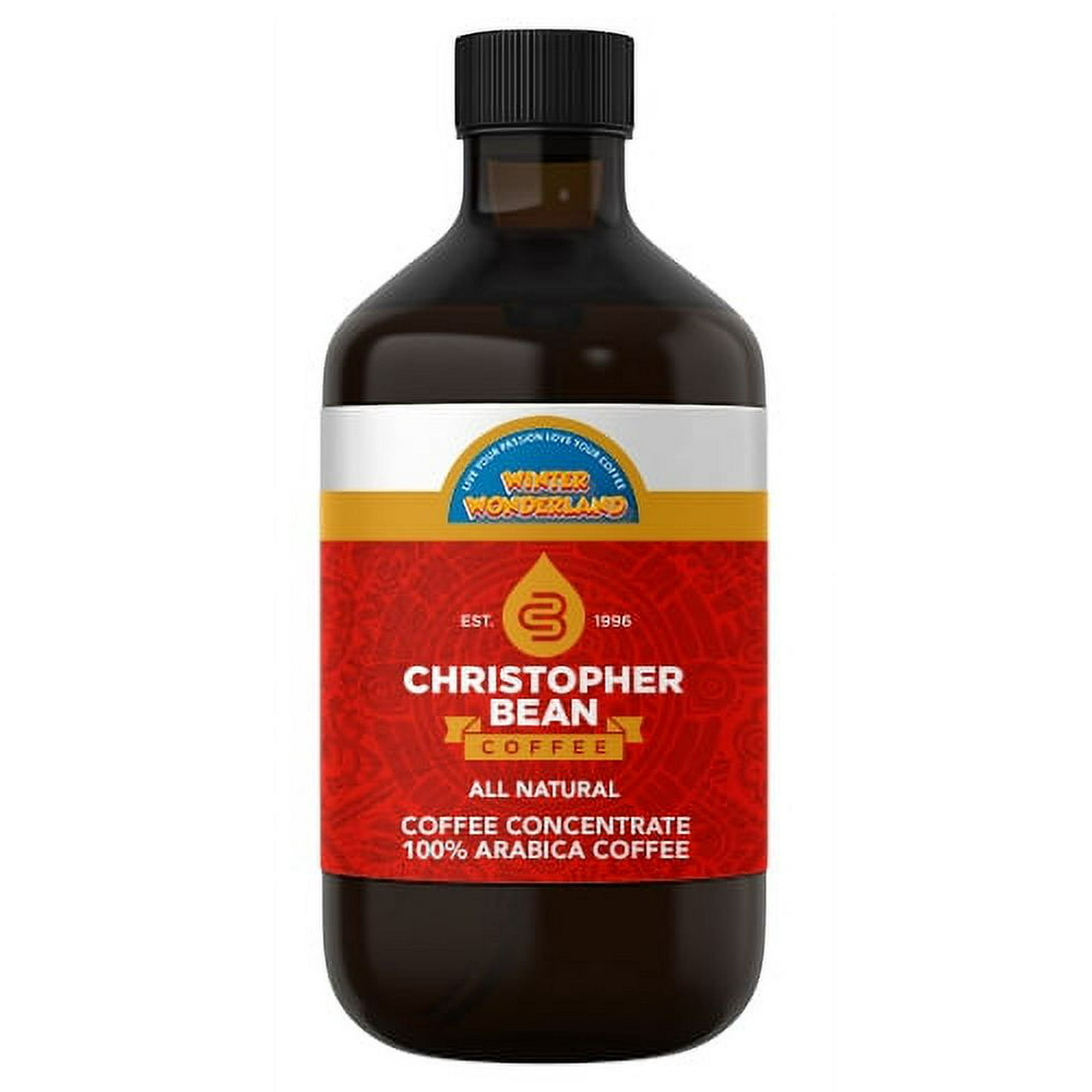Caramel Cold Brew, Iced Coffee, Hot Coffee Christopher Bean Liquid Java (8 Ounce bottle) Makes 24-31 Cups