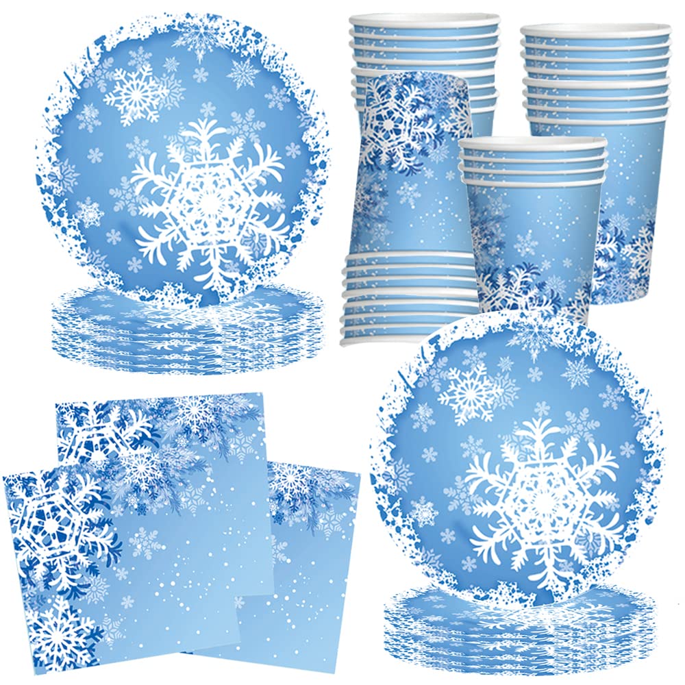 Winter Wonderland Decorations, 25 Serves Frozen Birthday Party Supplies
