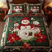 Winter Wonderland Everyday Comfort Style 2 3-Piece Quilted Bedding Set