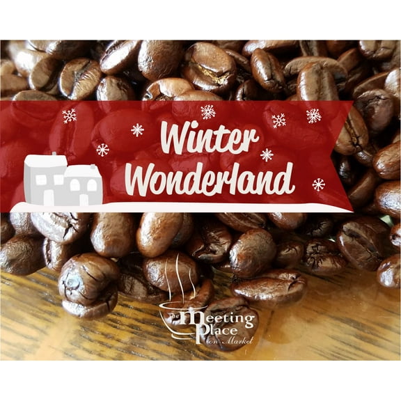 Winter Wonderland - Hints of Peppermint Chocolate flavored Coffee Beans or Ground Coffee {Seasonal}