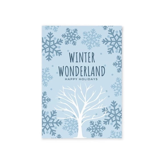 Winter Wonderland Holiday Card  Beautiful Snowflake Design  Blank Inside with Matching Envelope  Perfect for Sending Warm Wishes This Holiday Season