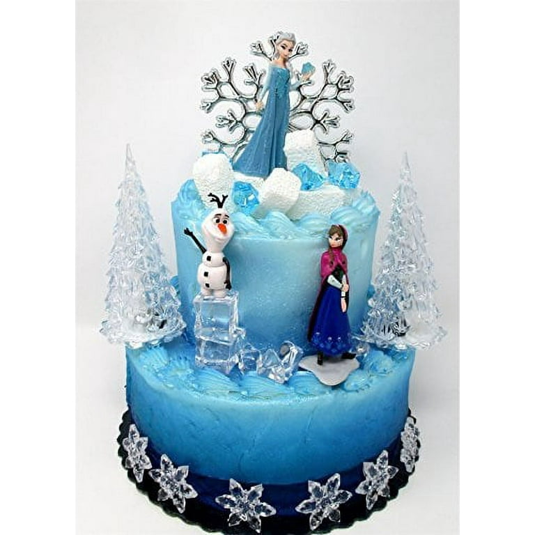 FZ Frozen Cake Topper for Girls, Happy Frozen Birthday Elsa Cake Topper,  Frozen Cake Decorations for Children Birthday Party