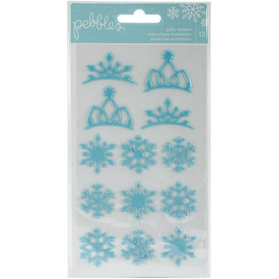 Winter Wonderland Puffy Stickers-Snowflakes & Crowns